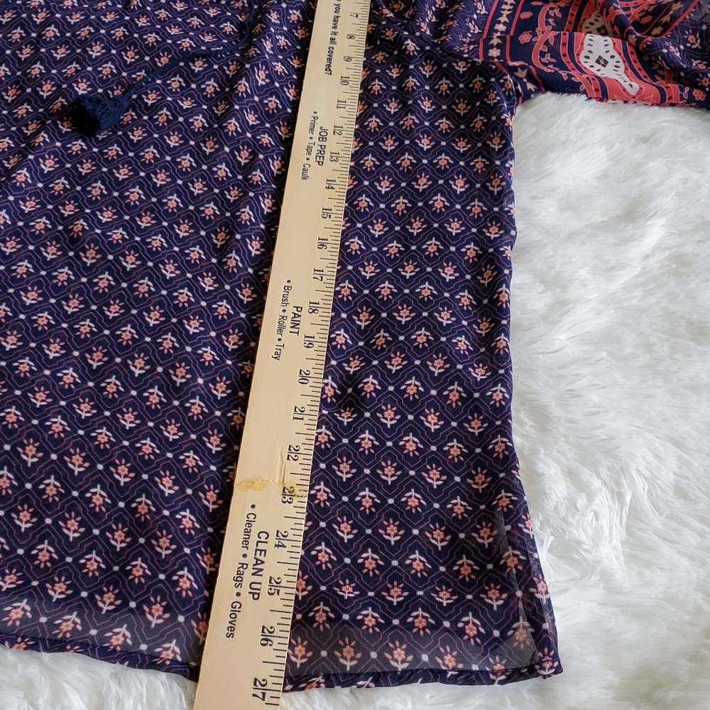 Liz Claiborne Boho Top L - Picture 7 of 8